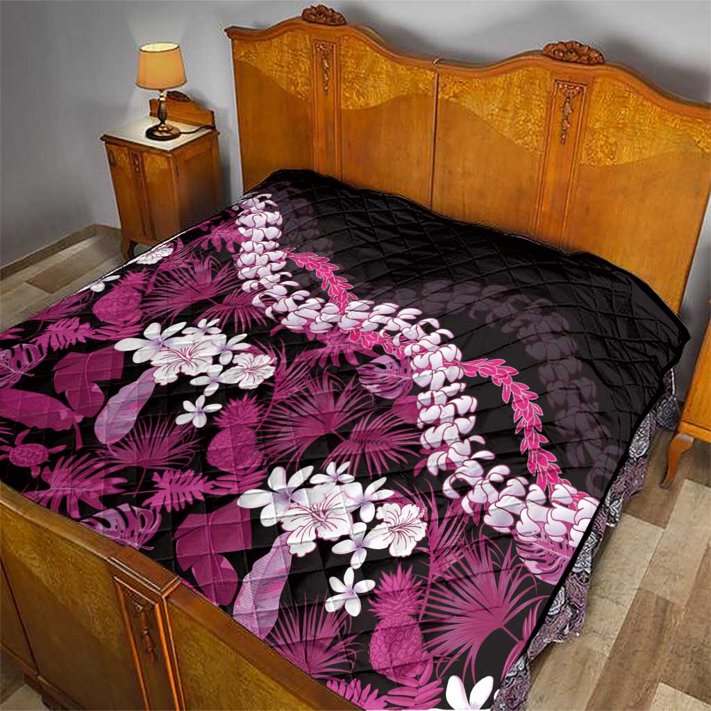 Akala Aloha Hawaii Lei Quilt Tropical Flowers Elegant Vibe LT14 - Polynesian Pride