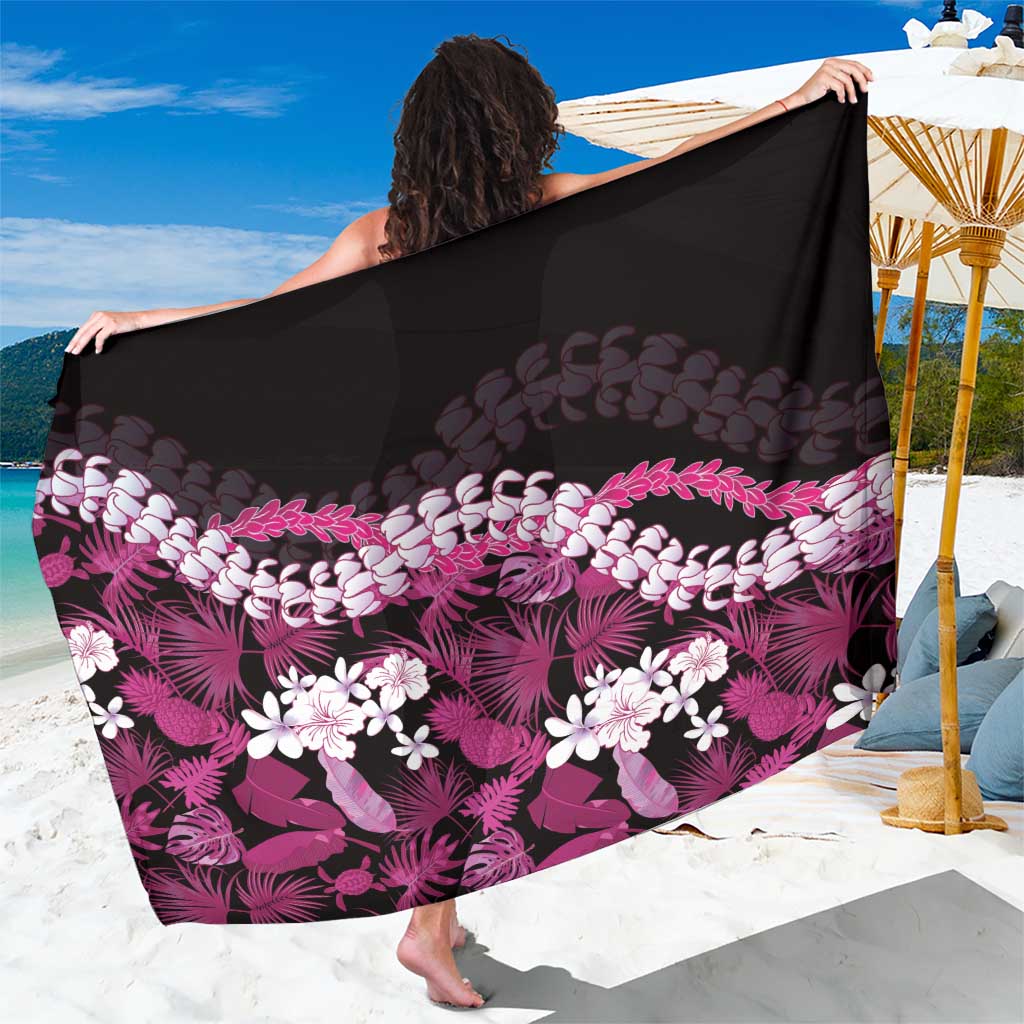 Akala Aloha Hawaii Lei Sarong Tropical Flowers Elegant Vibe LT14 One Size 44 x 66 inches Pink - Polynesian Pride