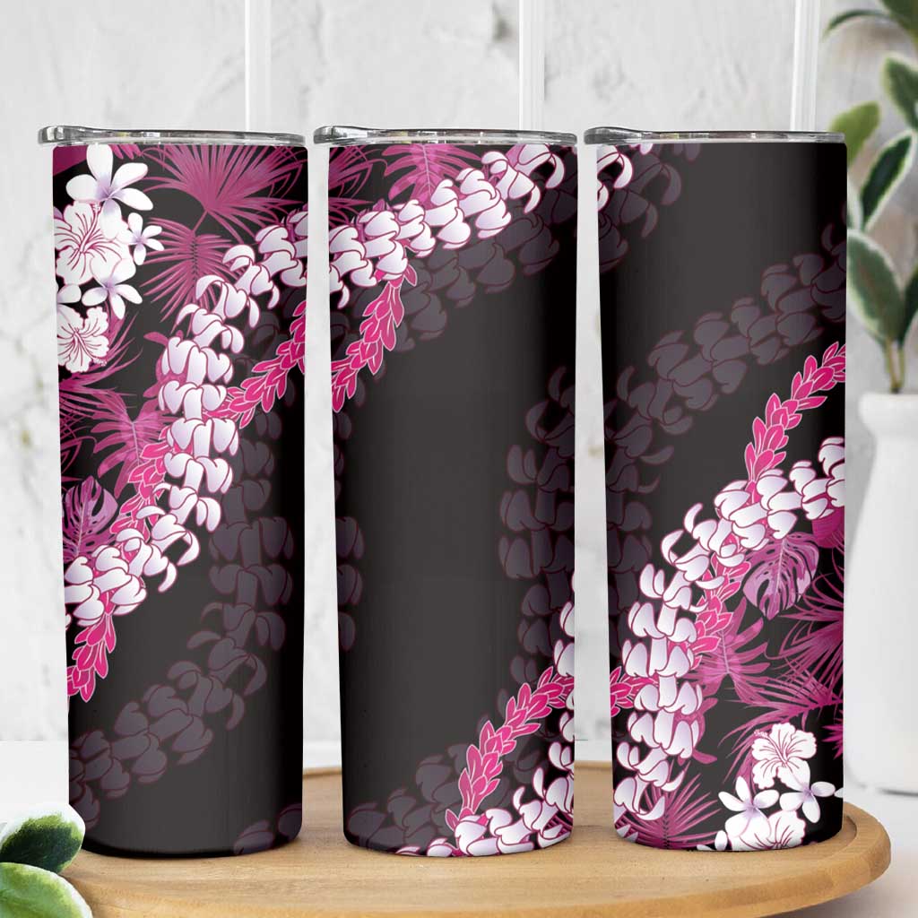 Akala Aloha Hawaii Lei Skinny Tumbler Tropical Flowers Elegant Vibe LT14 - Polynesian Pride
