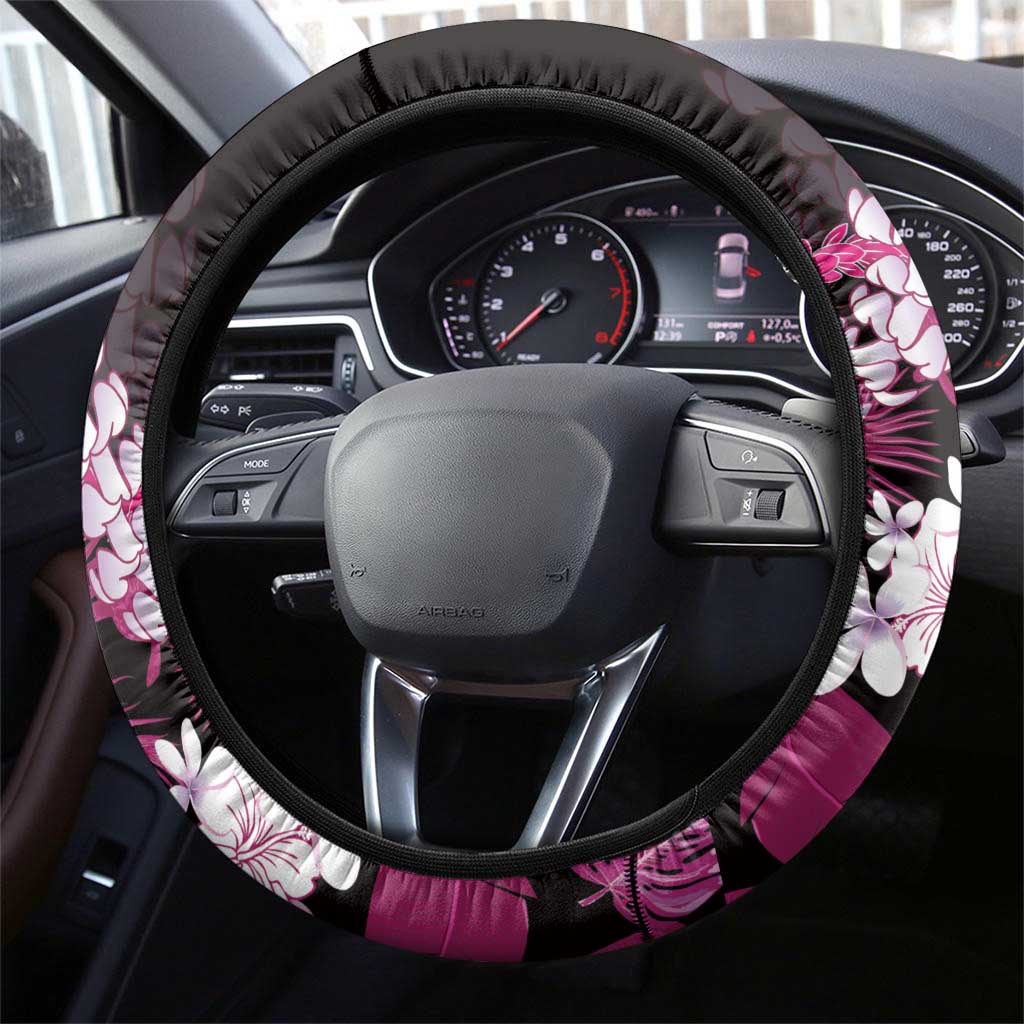 Akala Aloha Hawaii Lei Steering Wheel Cover Tropical Flowers Elegant Vibe LT14 - Polynesian Pride