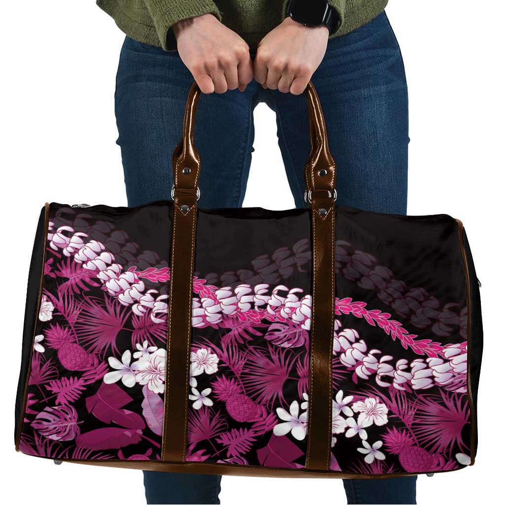 Akala Aloha Hawaii Lei Travel Bag Tropical Flowers Elegant Vibe LT14 Pink - Polynesian Pride