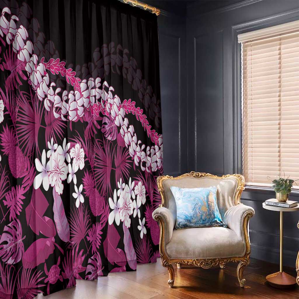 Akala Aloha Hawaii Lei Window Curtain Tropical Flowers Elegant Vibe LT14 - Polynesian Pride