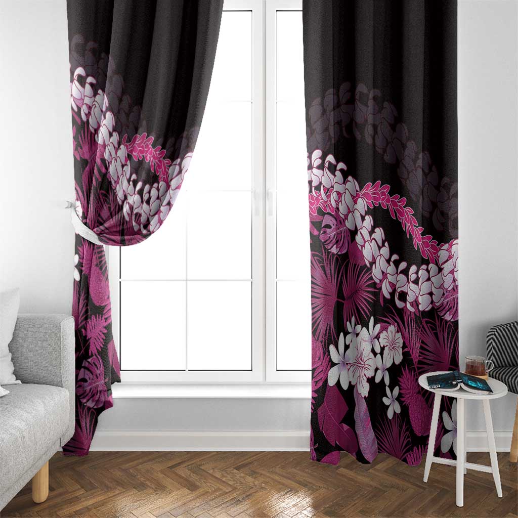 Akala Aloha Hawaii Lei Window Curtain Tropical Flowers Elegant Vibe LT14 - Polynesian Pride