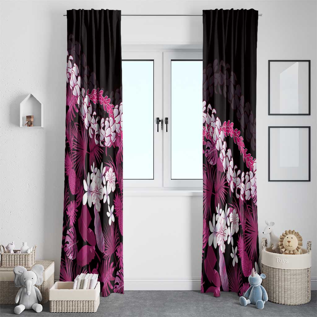 Akala Aloha Hawaii Lei Window Curtain Tropical Flowers Elegant Vibe LT14 - Polynesian Pride