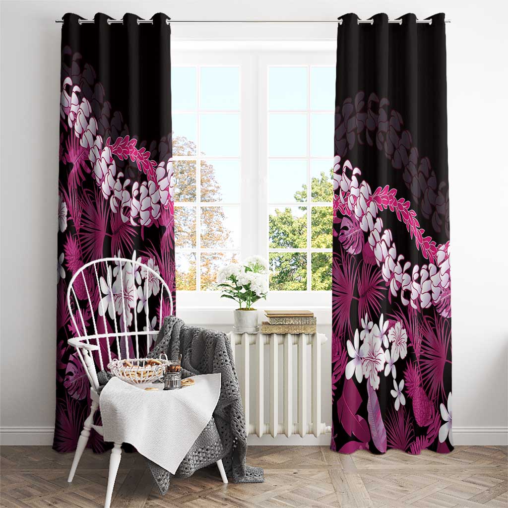 Akala Aloha Hawaii Lei Window Curtain Tropical Flowers Elegant Vibe LT14 - Polynesian Pride