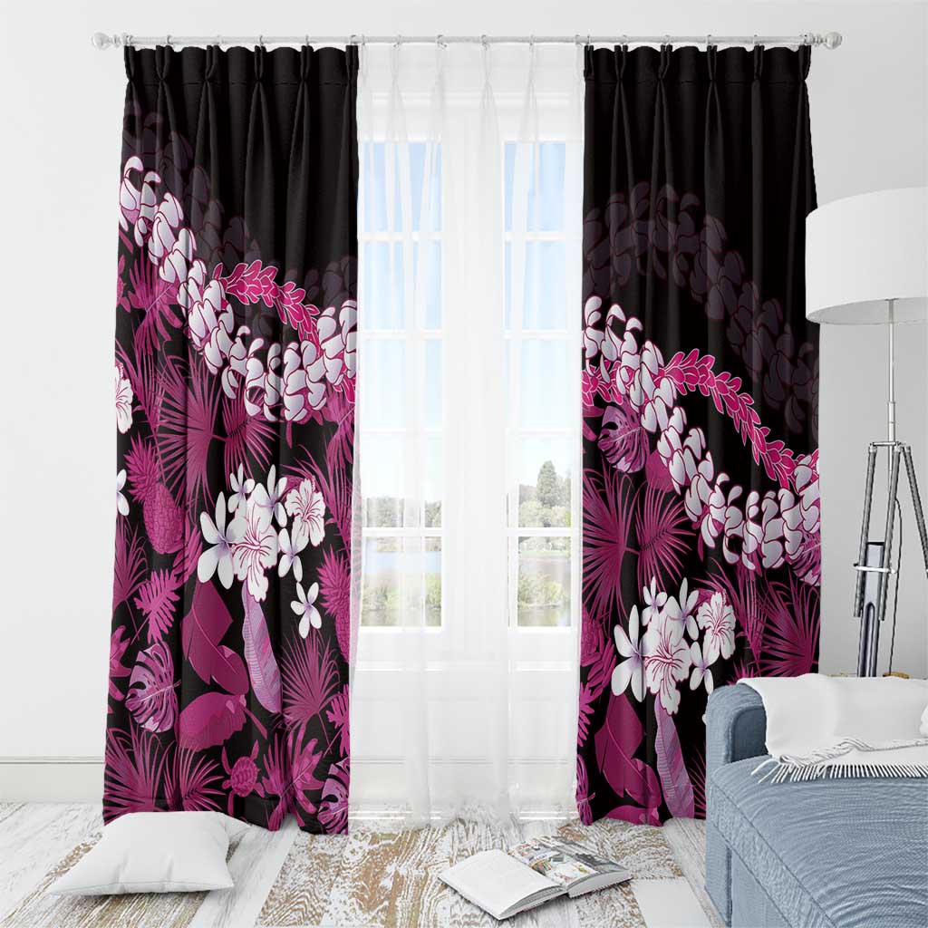 Akala Aloha Hawaii Lei Window Curtain Tropical Flowers Elegant Vibe LT14 - Polynesian Pride