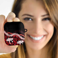 Ulaula Aloha Hawaii Lei AirPods Case Tropical Flowers Elegant Vibe LT14 Red - Polynesian Pride