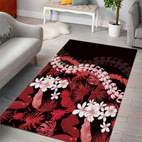 Ulaula Aloha Hawaii Lei Area Rug Tropical Flowers Elegant Vibe LT14 - Polynesian Pride
