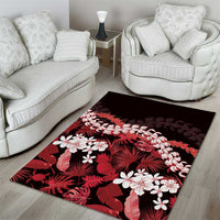 Ulaula Aloha Hawaii Lei Area Rug Tropical Flowers Elegant Vibe LT14 - Polynesian Pride