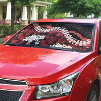 Ulaula Aloha Hawaii Lei Auto Sun Shade Tropical Flowers Elegant Vibe LT14 - Polynesian Pride