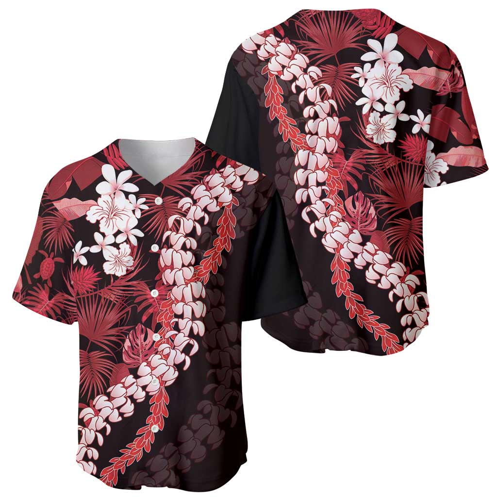 Ulaula Aloha Hawaii Lei Baseball Jersey Tropical Flowers Elegant Vibe LT14 - Polynesian Pride