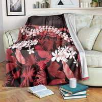 Ulaula Aloha Hawaii Lei Blanket Tropical Flowers Elegant Vibe LT14 Red - Polynesian Pride