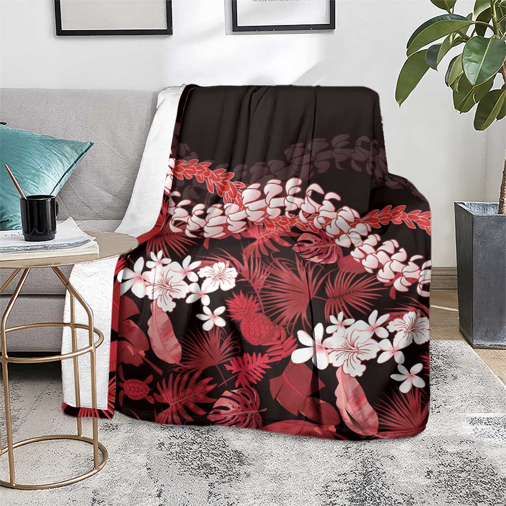 Ulaula Aloha Hawaii Lei Blanket Tropical Flowers Elegant Vibe LT14 - Polynesian Pride