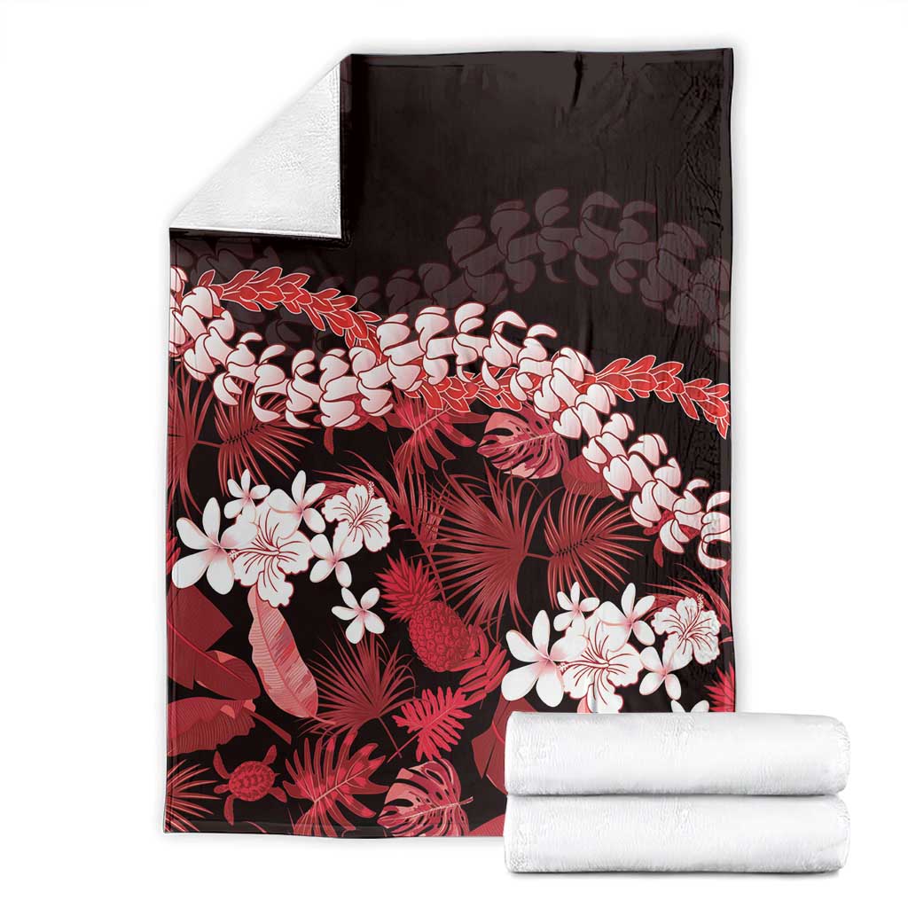 Ulaula Aloha Hawaii Lei Blanket Tropical Flowers Elegant Vibe LT14 - Polynesian Pride