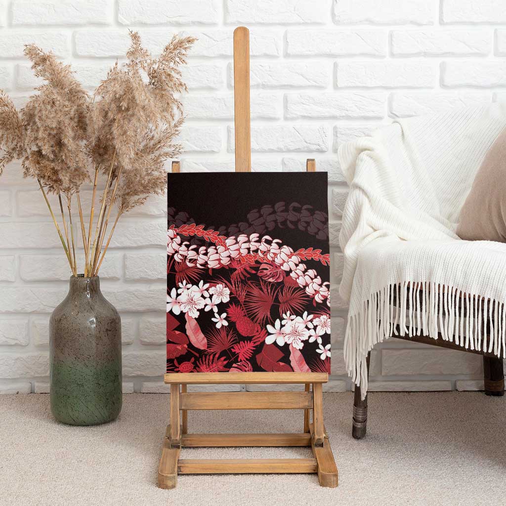 Ulaula Aloha Hawaii Lei Canvas Wall Art Tropical Flowers Elegant Vibe LT14 - Polynesian Pride
