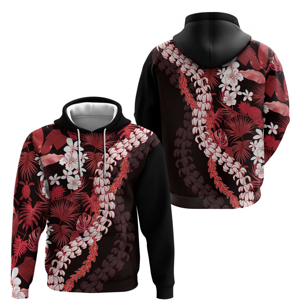 Ulaula Aloha Hawaii Lei Hoodie Tropical Flowers Elegant Vibe LT14 - Polynesian Pride