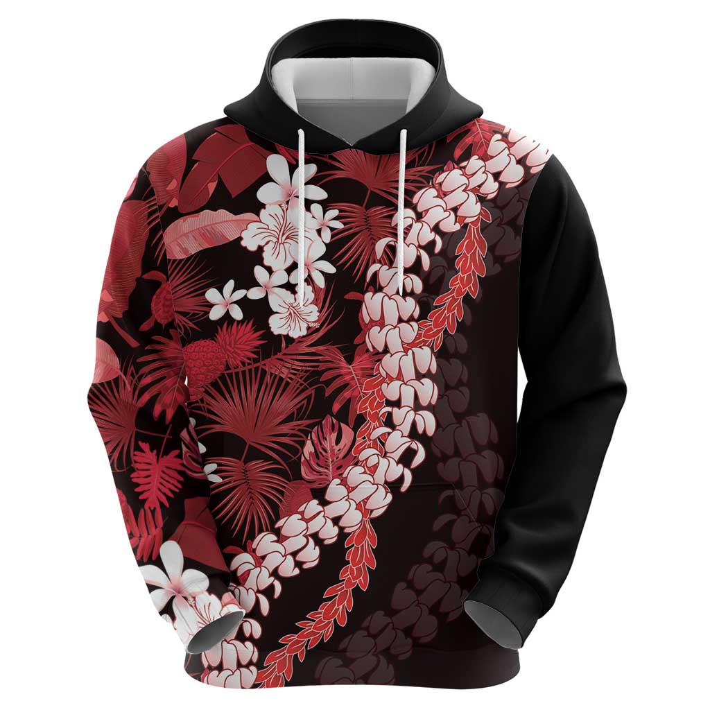 Ulaula Aloha Hawaii Lei Hoodie Tropical Flowers Elegant Vibe LT14 - Polynesian Pride