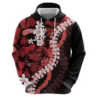 Ulaula Aloha Hawaii Lei Hoodie Tropical Flowers Elegant Vibe LT14 - Polynesian Pride