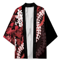 Ulaula Aloha Hawaii Lei Kimono Tropical Flowers Elegant Vibe LT14 Unisex Red - Polynesian Pride
