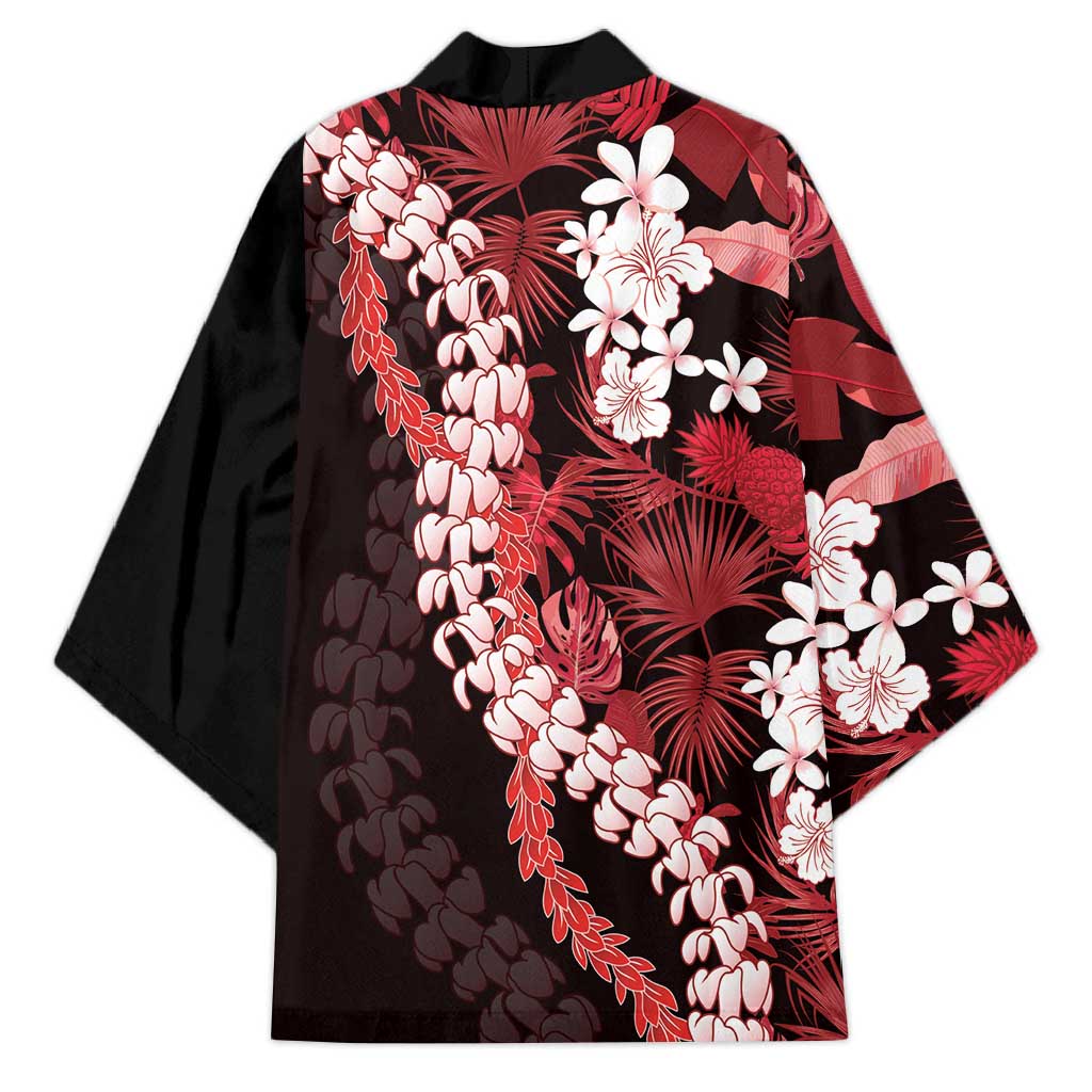 Ulaula Aloha Hawaii Lei Kimono Tropical Flowers Elegant Vibe LT14 - Polynesian Pride