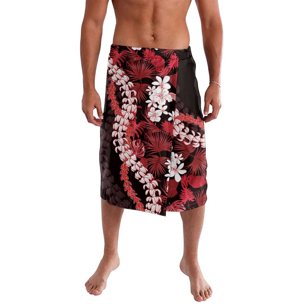 Ulaula Aloha Hawaii Lei Lavalava Tropical Flowers Elegant Vibe LT14 Red - Polynesian Pride
