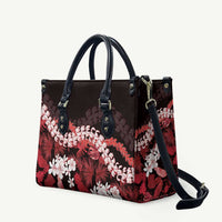 Ulaula Aloha Hawaii Lei Leather Bag Tropical Flowers Elegant Vibe LT14 Red - Polynesian Pride