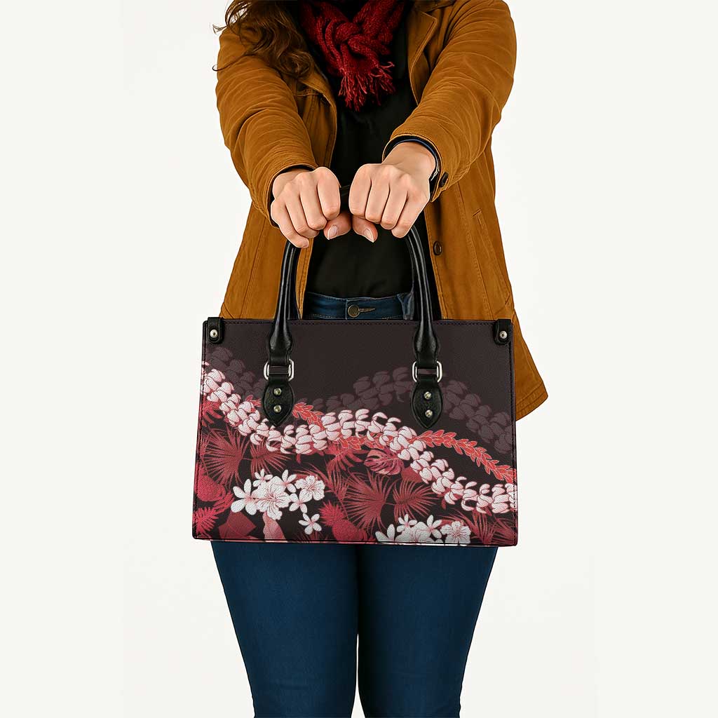 Ulaula Aloha Hawaii Lei Leather Bag Tropical Flowers Elegant Vibe LT14 - Polynesian Pride