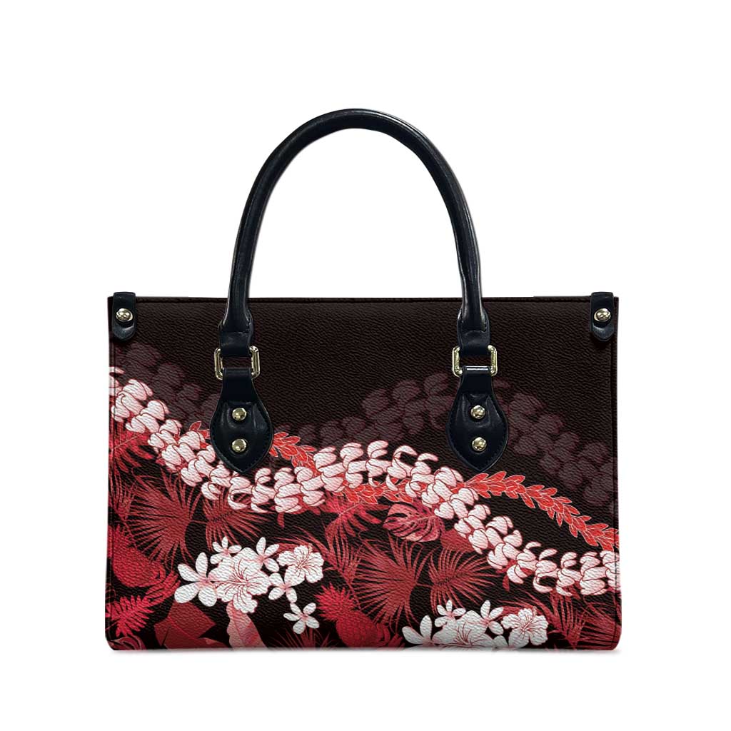 Ulaula Aloha Hawaii Lei Leather Bag Tropical Flowers Elegant Vibe LT14 - Polynesian Pride