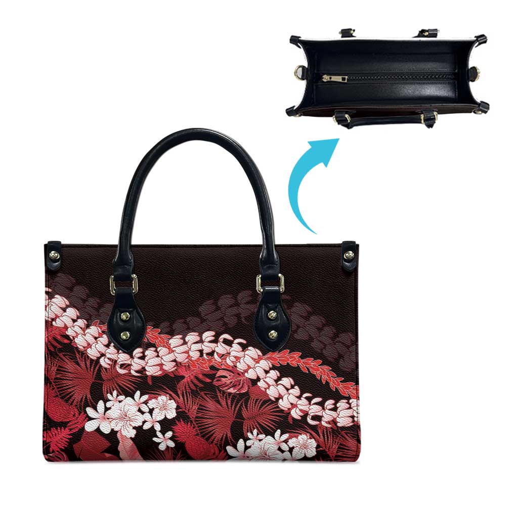 Ulaula Aloha Hawaii Lei Leather Bag Tropical Flowers Elegant Vibe LT14 - Polynesian Pride