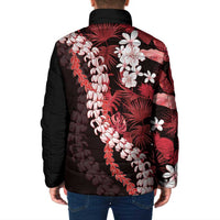 Ulaula Aloha Hawaii Lei Padded Jacket Tropical Flowers Elegant Vibe LT14 - Polynesian Pride