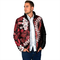 Ulaula Aloha Hawaii Lei Padded Jacket Tropical Flowers Elegant Vibe LT14 - Polynesian Pride