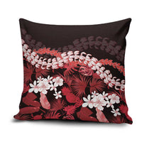 Ulaula Aloha Hawaii Lei Pillow Cover Tropical Flowers Elegant Vibe LT14 Red - Polynesian Pride