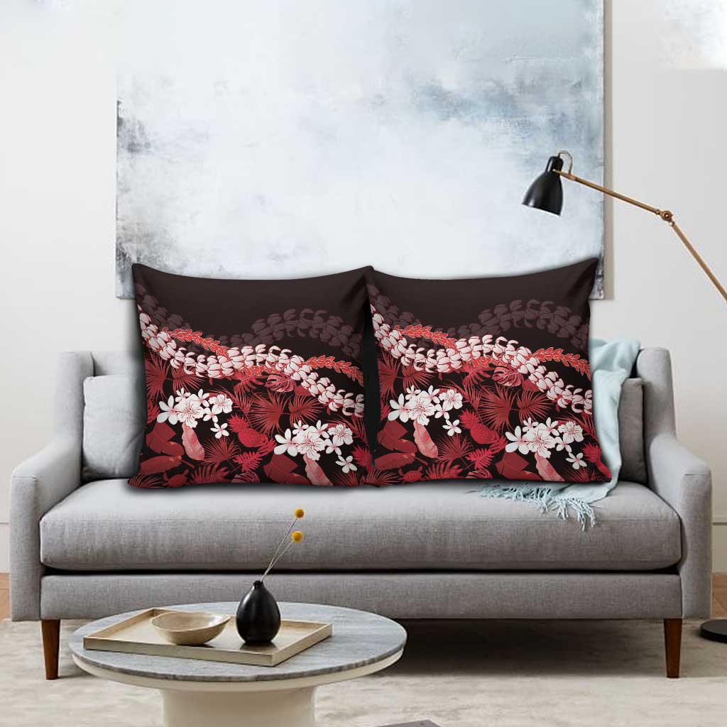 Ulaula Aloha Hawaii Lei Pillow Cover Tropical Flowers Elegant Vibe LT14 - Polynesian Pride
