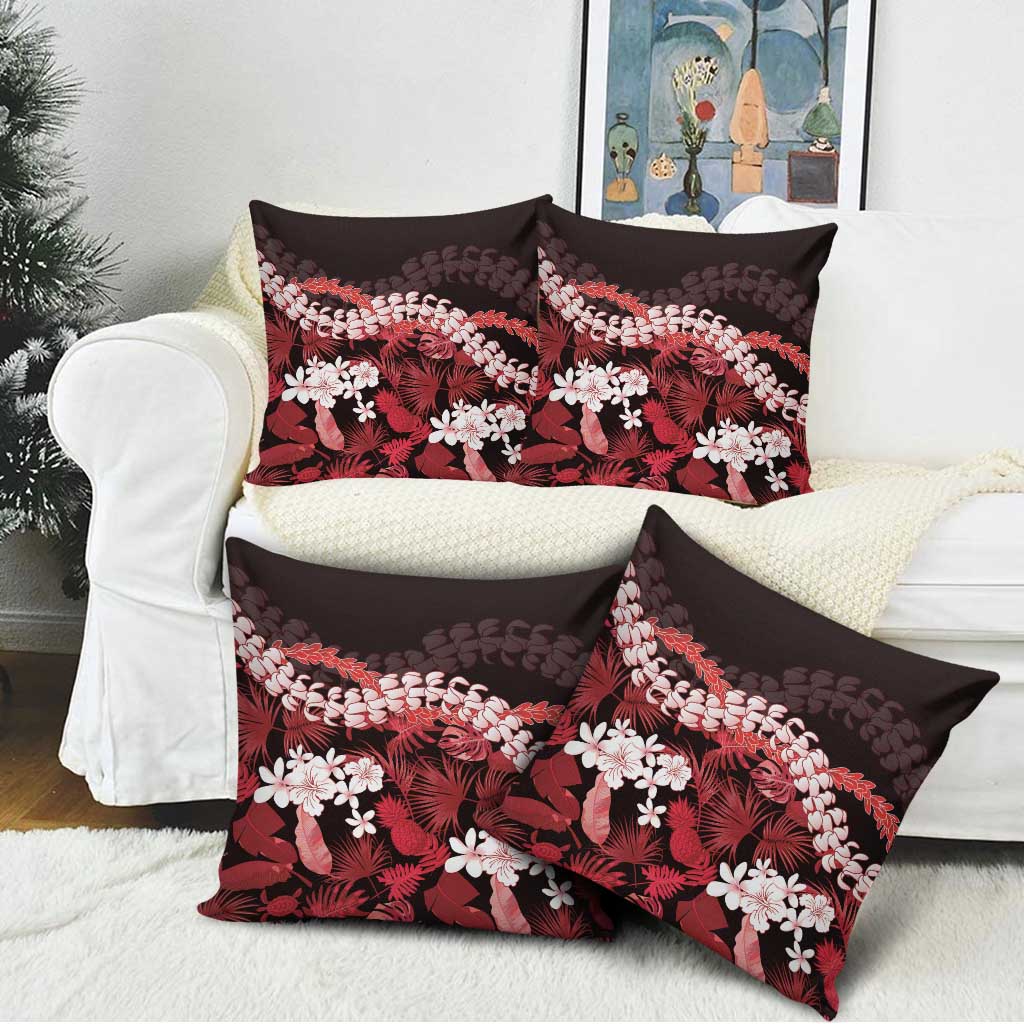 Ulaula Aloha Hawaii Lei Pillow Cover Tropical Flowers Elegant Vibe LT14 - Polynesian Pride