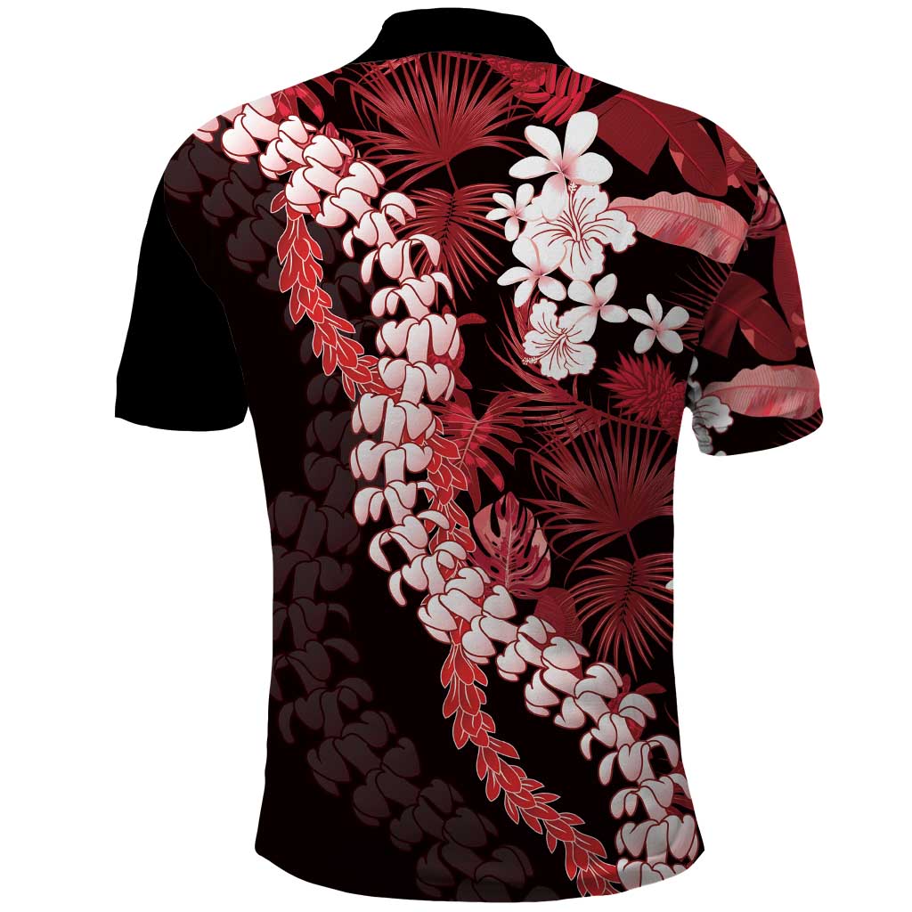 Ulaula Aloha Hawaii Lei Polo Shirt Tropical Flowers Elegant Vibe LT14 - Polynesian Pride