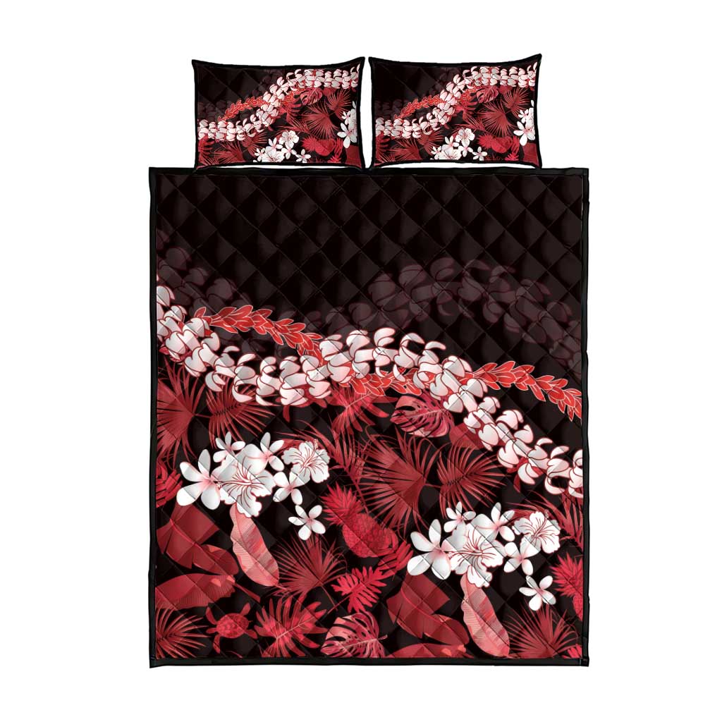 Ulaula Aloha Hawaii Lei Quilt Bed Set Tropical Flowers Elegant Vibe LT14 - Polynesian Pride
