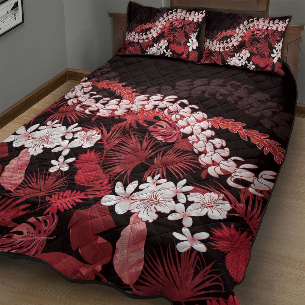 Ulaula Aloha Hawaii Lei Quilt Bed Set Tropical Flowers Elegant Vibe LT14 - Polynesian Pride