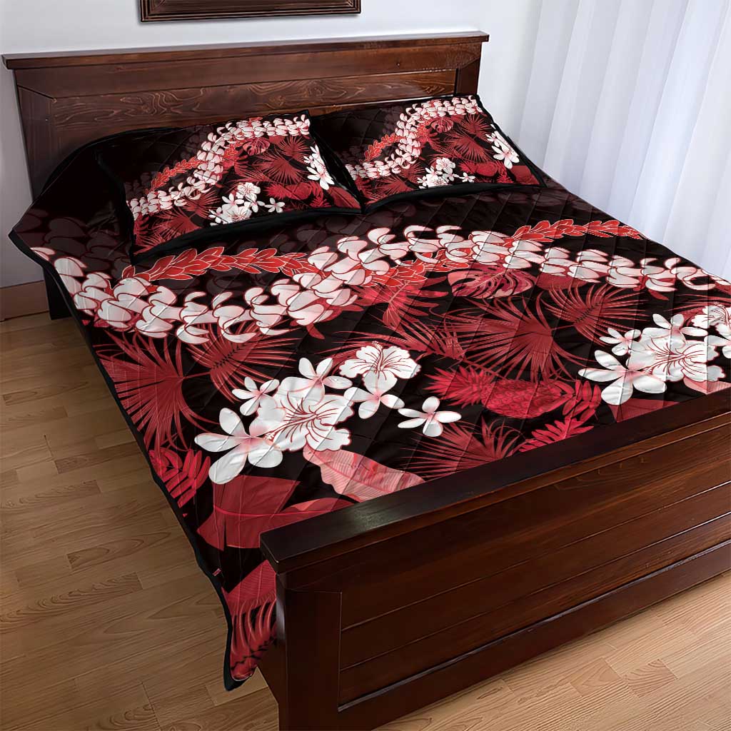 Ulaula Aloha Hawaii Lei Quilt Bed Set Tropical Flowers Elegant Vibe LT14 - Polynesian Pride
