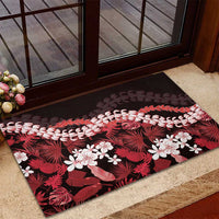 Ulaula Aloha Hawaii Lei Rubber Doormat Tropical Flowers Elegant Vibe LT14 - Polynesian Pride