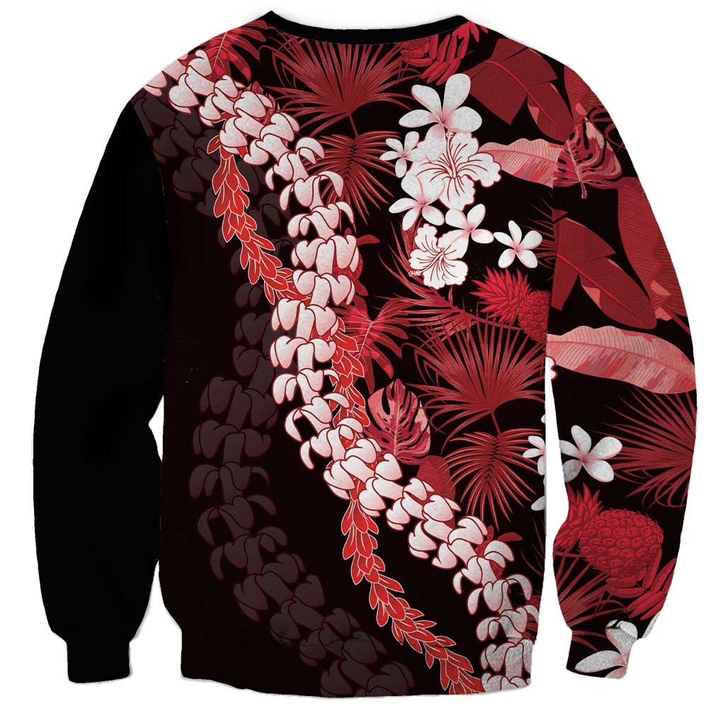 Ulaula Aloha Hawaii Lei Sweatshirt Tropical Flowers Elegant Vibe LT14 - Polynesian Pride