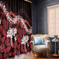 Ulaula Aloha Hawaii Lei Window Curtain Tropical Flowers Elegant Vibe LT14 - Polynesian Pride