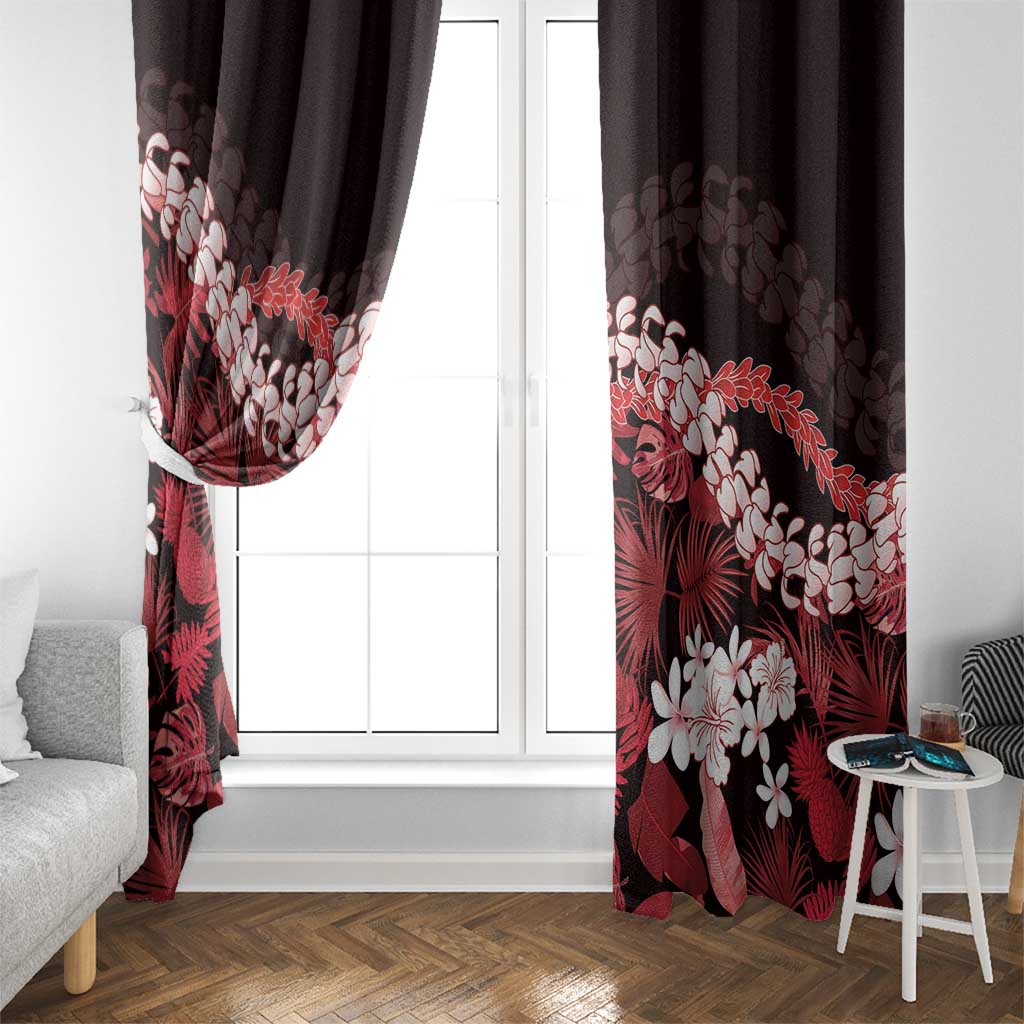 Ulaula Aloha Hawaii Lei Window Curtain Tropical Flowers Elegant Vibe LT14 - Polynesian Pride