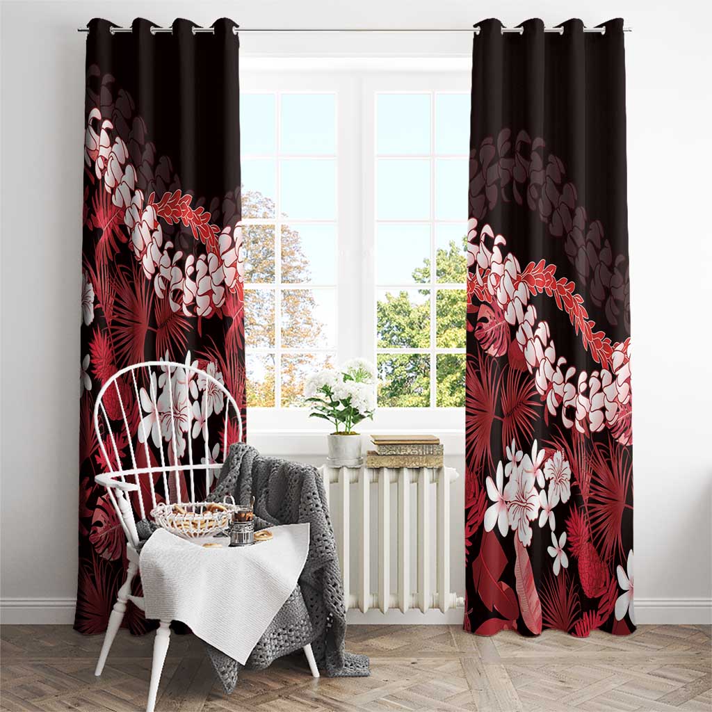 Ulaula Aloha Hawaii Lei Window Curtain Tropical Flowers Elegant Vibe LT14 - Polynesian Pride