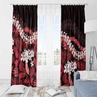 Ulaula Aloha Hawaii Lei Window Curtain Tropical Flowers Elegant Vibe LT14 - Polynesian Pride