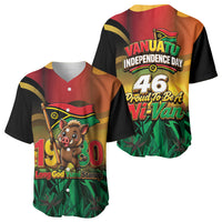 Vanuatu Independence Day Baseball Jersey Chibi Boar Proud To Be A Ni-Van LT14 - Polynesian Pride