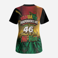 Vanuatu Independence Day Scrub Top Chibi Boar Proud To Be A Ni-Van LT14 - Polynesian Pride