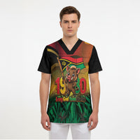 Vanuatu Independence Day Scrub Top Chibi Boar Proud To Be A Ni-Van LT14 - Polynesian Pride