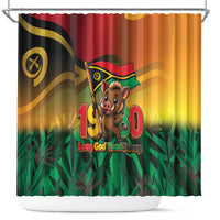 Vanuatu Independence Day Shower Curtain Chibi Boar Proud To Be A Ni-Van LT14 Multicolor - Polynesian Pride