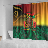 Vanuatu Independence Day Shower Curtain Chibi Boar Proud To Be A Ni-Van LT14 - Polynesian Pride