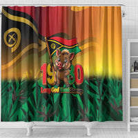 Vanuatu Independence Day Shower Curtain Chibi Boar Proud To Be A Ni-Van LT14 - Polynesian Pride